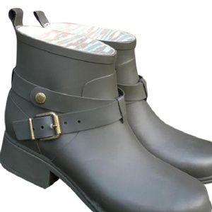Lucky Brand Black/Grey Ankle Rindah Rain Boot